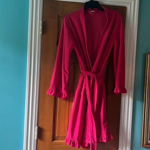 S/M hot pink polyester robe